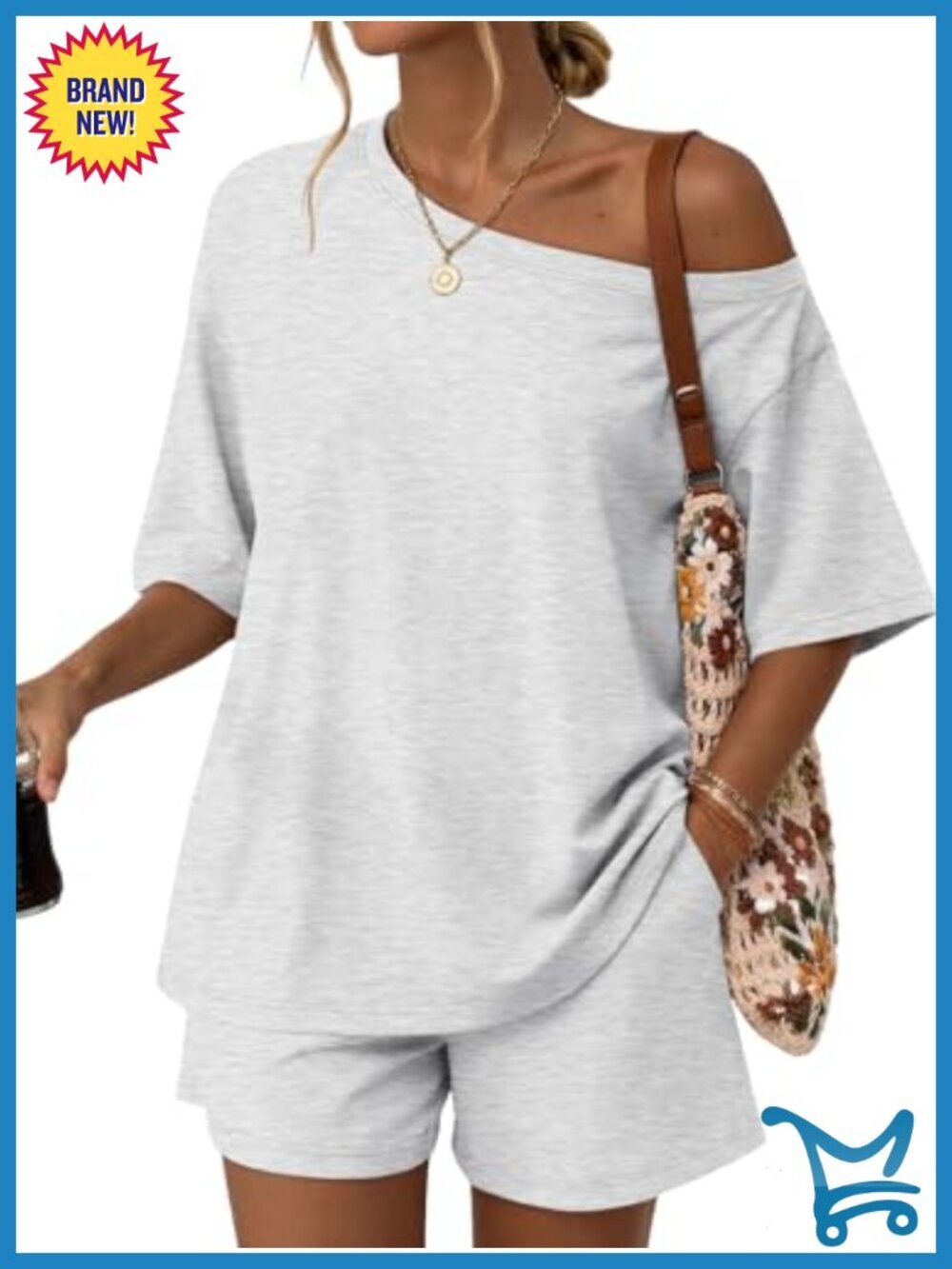 2 Piece Summer Shorts Set Lounge Matching Oversized Beach Vacation Outfits
